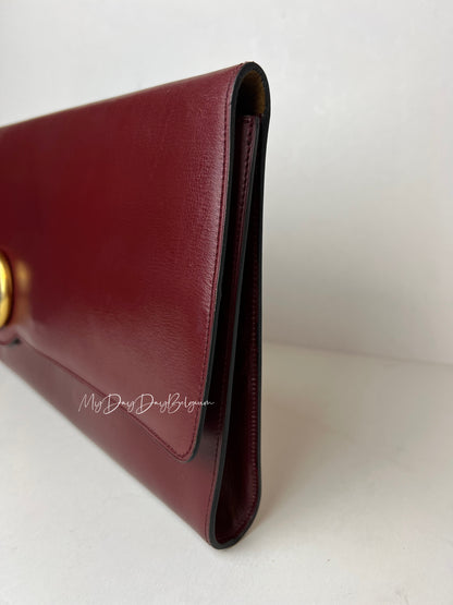 Delvaux Vintage Pochette Burgundy Red 1970's
