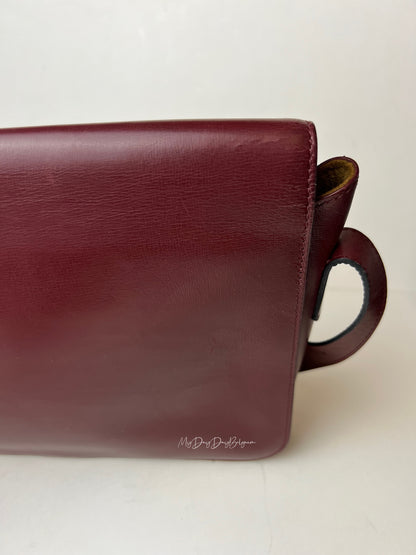 Delvaux vintage Crossbody / Shoulder Bag Burgundy Red 1975