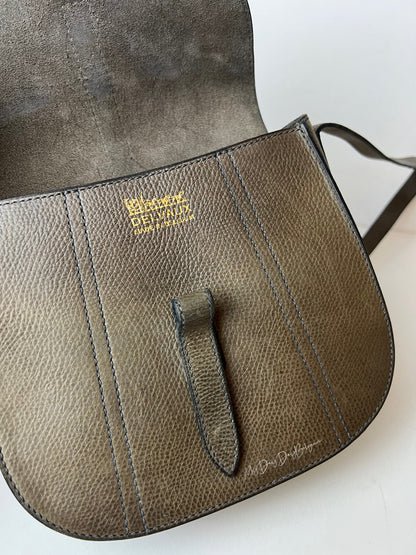Delvaux Vintage Crossbody / Shoulder Bag Brown / Green 1980's