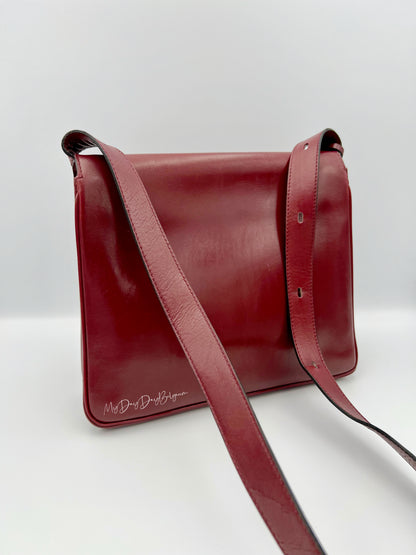 Delvaux Brillant Festival 1971 box calf leather in burgundy
