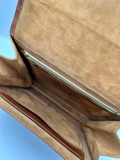 Delvaux vintage top handle brown box calf 1959