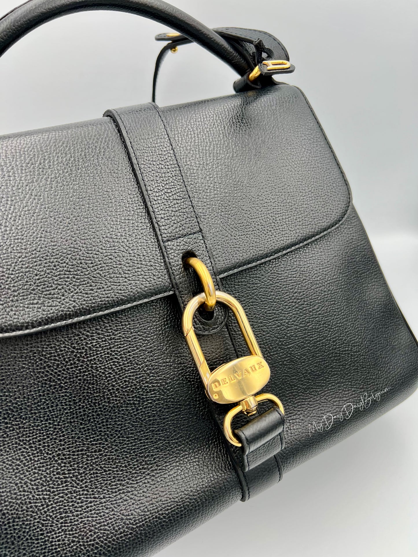 Delvaux Gin Fizz Crossbody / Shoulder Bag Black 1998