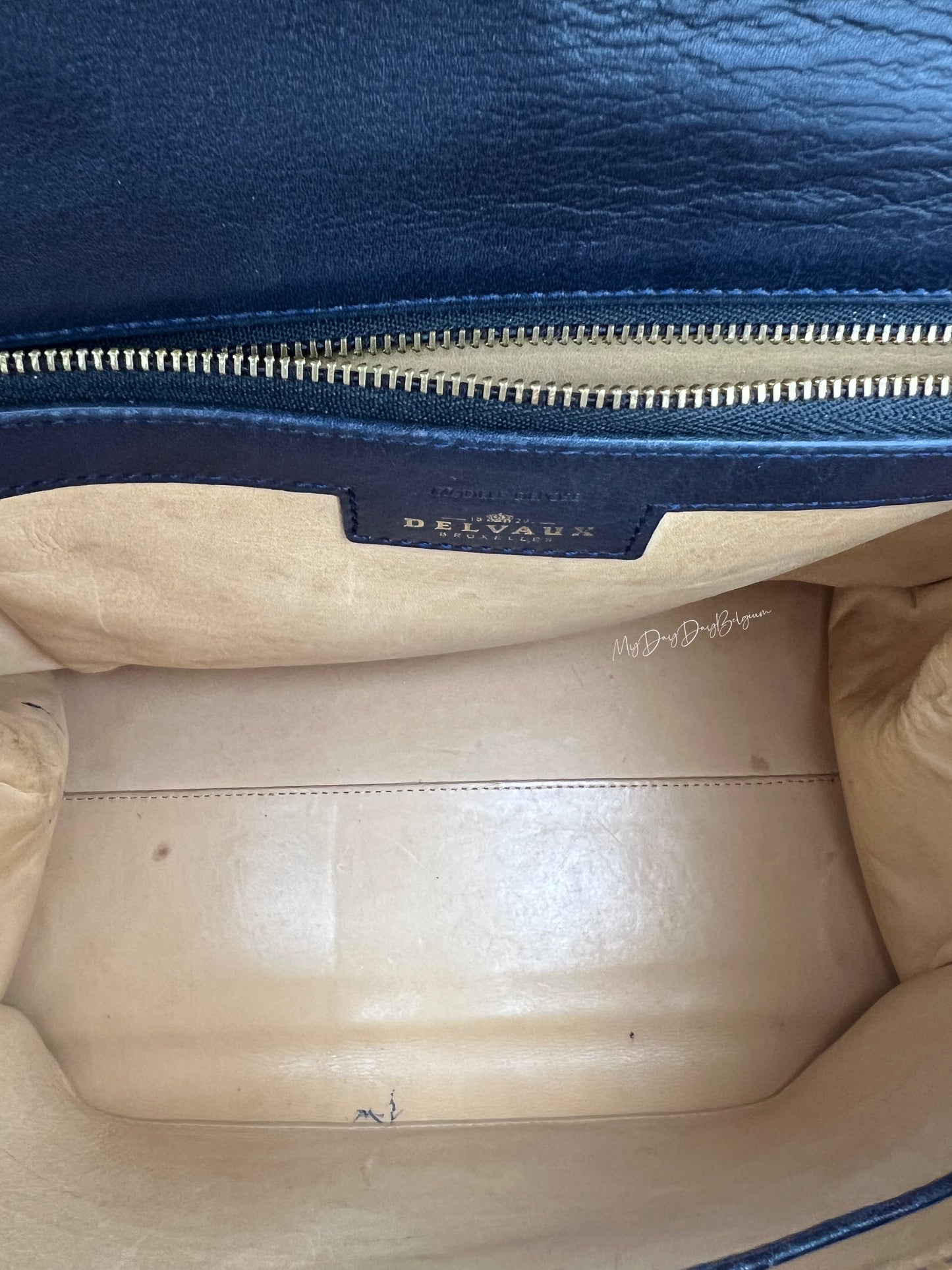 Delvaux Brillant MM in navy 1990’s