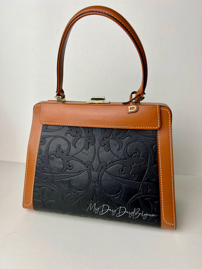 Delvaux Illusion Top Handle Black / Camel 1999