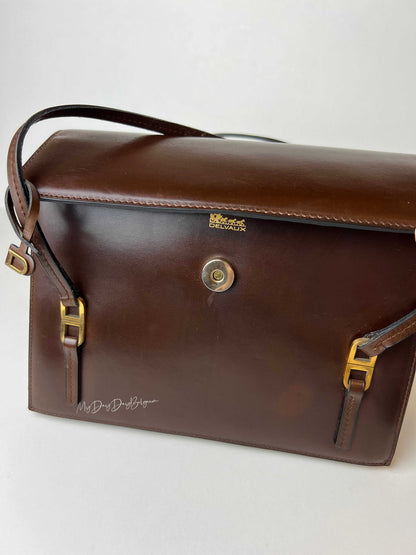 Delvaux Vintage Top Handle Brown 1967