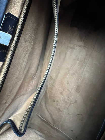 Delvaux Vintage Top Handle Black / White 1961