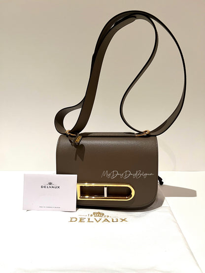 Delvaux Lingot Crossbody / Shoulder Bag Taupe 2022