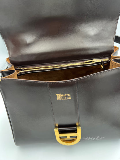 Delvaux Brillant Late 1980's MM in brown