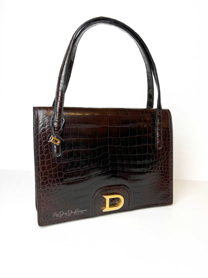 Delvaux Vintage Top Handle Brown 1973