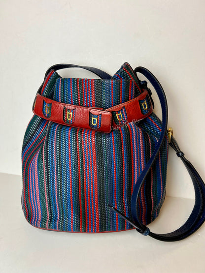 Delvaux Vintage Crossbody / Shoulder Bag Red - Multicolour 1988