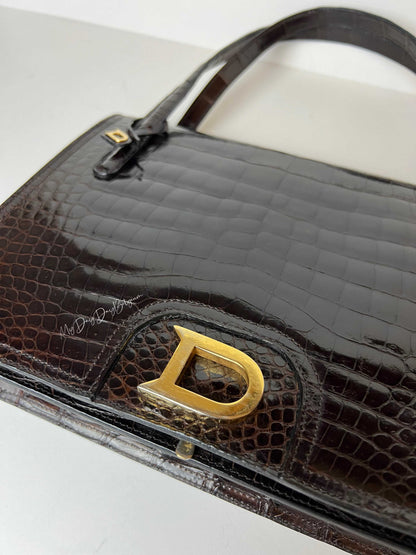 Delvaux Vintage Top Handle Brown 1973