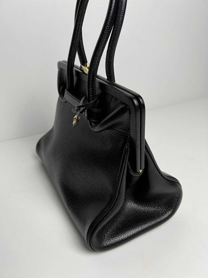 Delvaux Vintage Top Handle Black 1990's