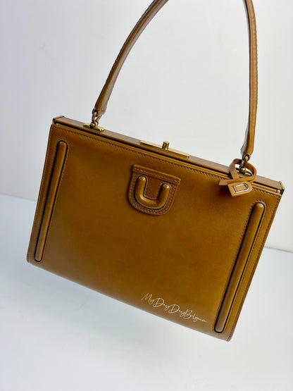 Delvaux Vintage Top Handle Camel 1965