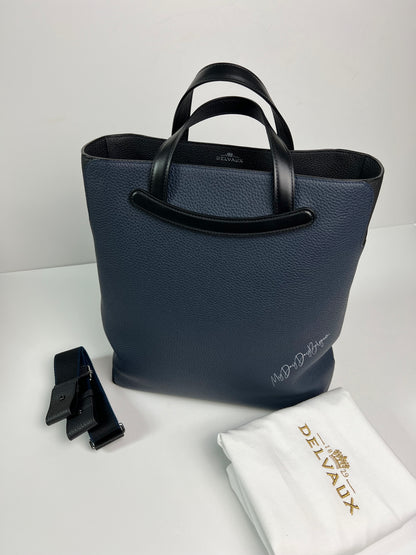 Delvaux Magritte Tote Crossbody / Shoulder Bag Navy Blue 2019