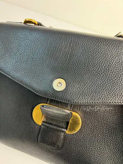 Delvaux Vintage Crossbody / Shoulder Bag Black 1989