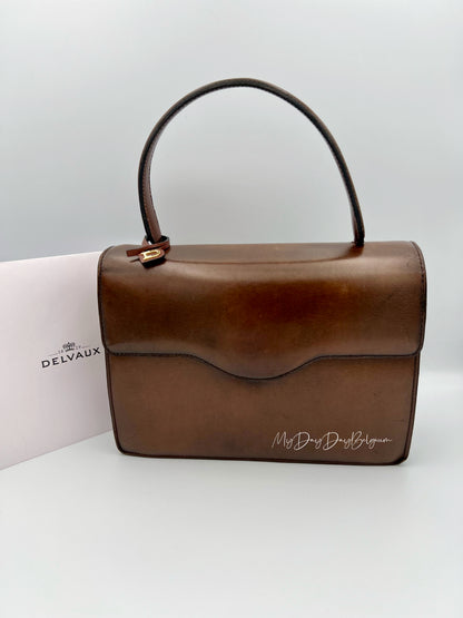 Vintage Delvaux top handle box calf 1967