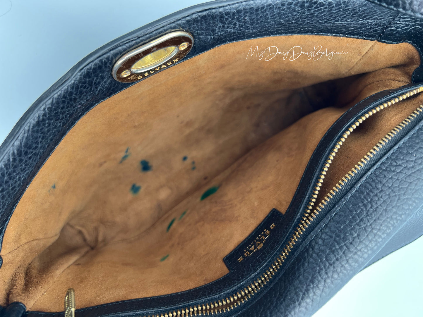 Vintage Delvaux toile de cuir 1992 MM