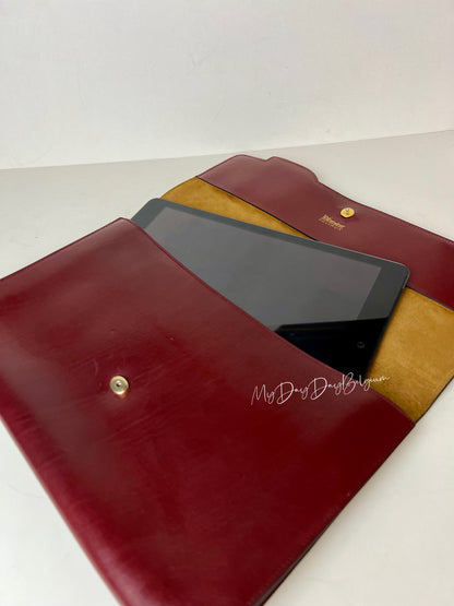 Delvaux Vintage Pochette Burgundy Red 1970's