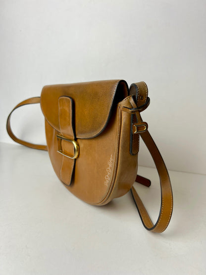 Delvaux Vintage Crossbody / Shoulder Bag Camel 1988