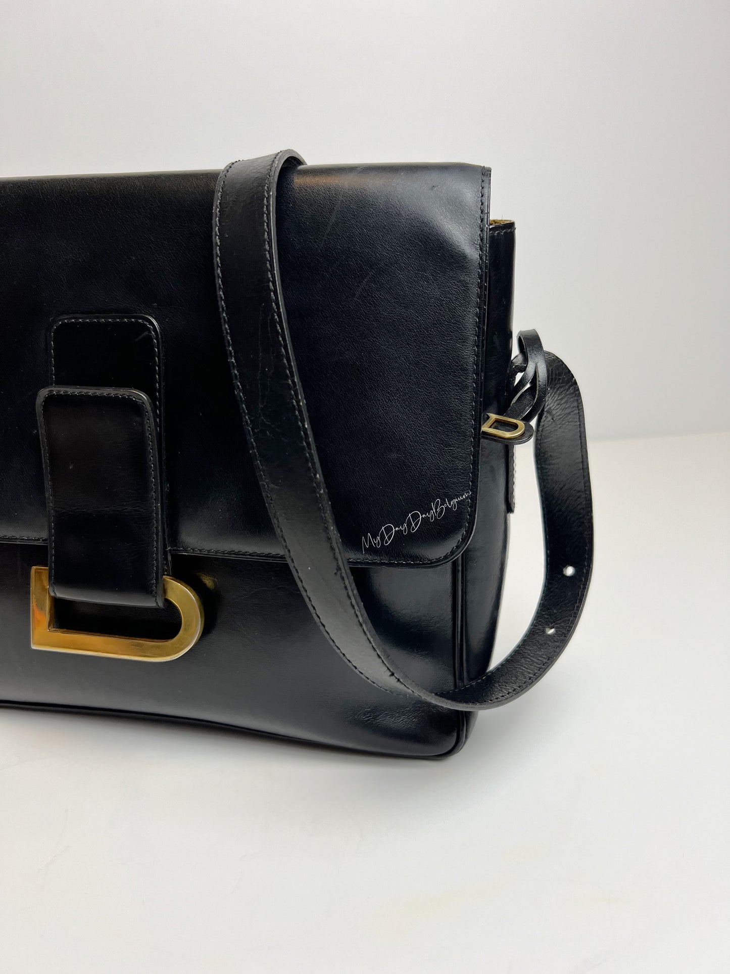 Delvaux Poirier crossbody/shoulder bag 1977 black