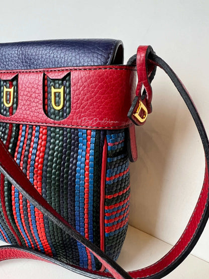 Delvaux Gamay Crossbody / Shoulder Bag Red - Multicolour 1989