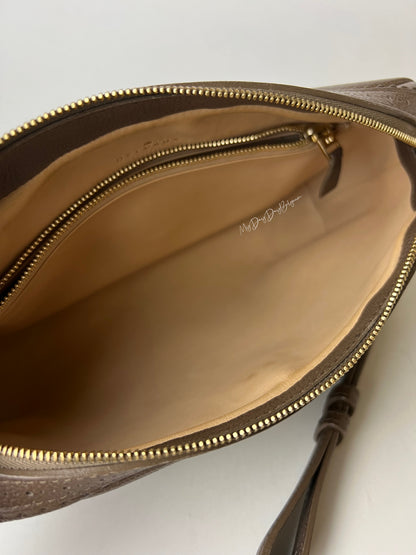 Delvaux Vintage Crossbody / Shoulder Bag Taupe 2008