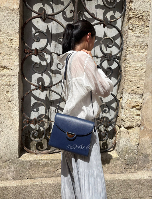 Delvaux Vintage Crossbody / Shoulder Bag Blue 1997