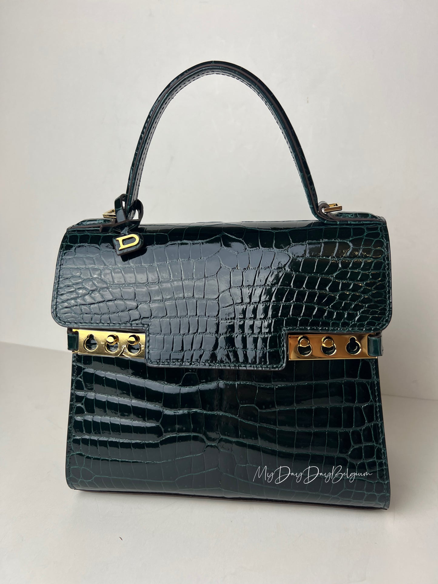 Delvaux Tempête PM emerald alligator