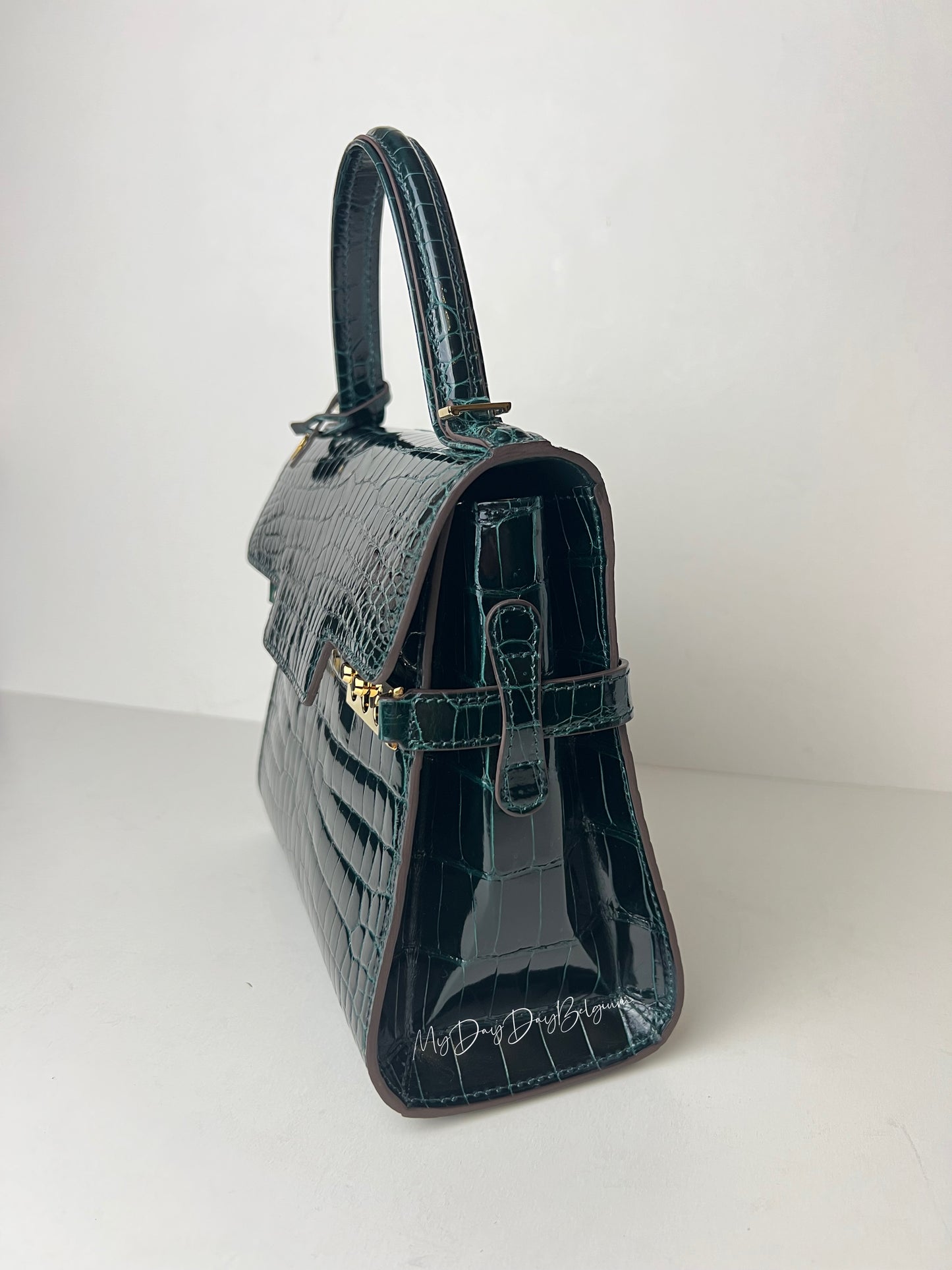 Delvaux Tempête PM emerald alligator