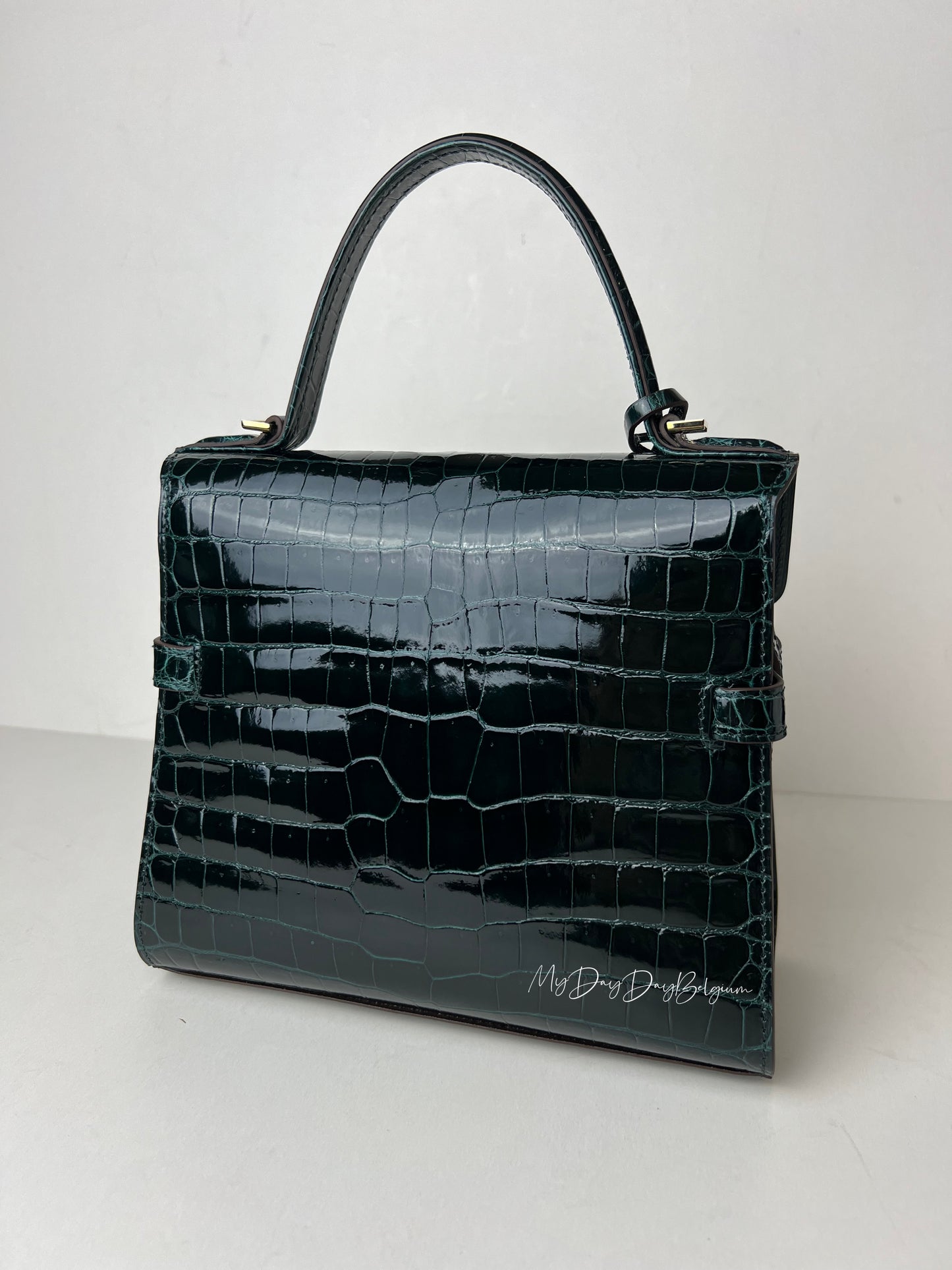 Delvaux Tempête PM emerald alligator