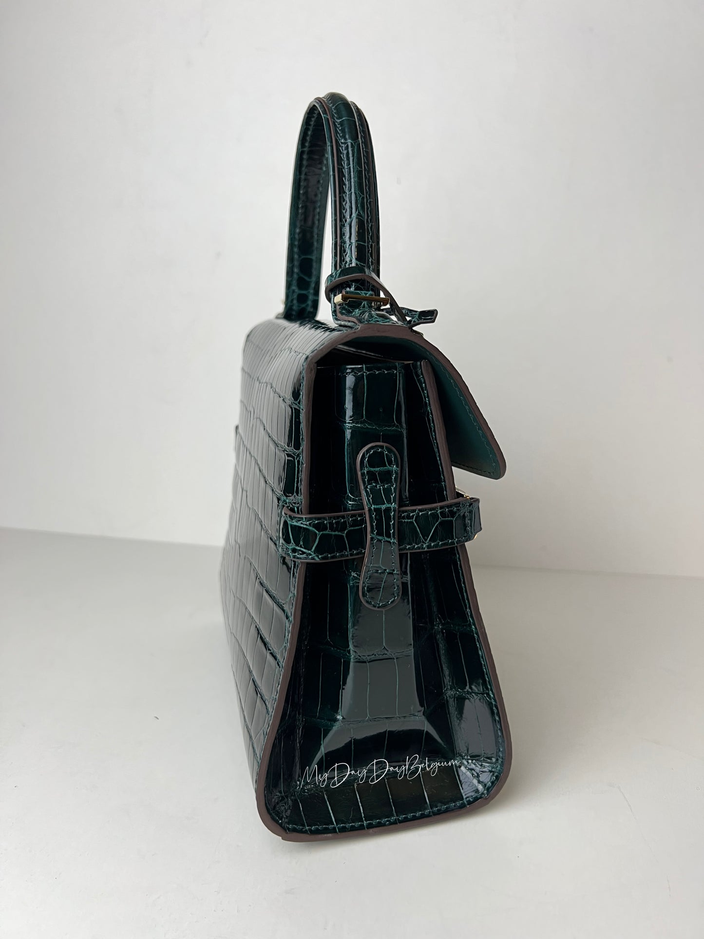 Delvaux Tempête PM emerald alligator