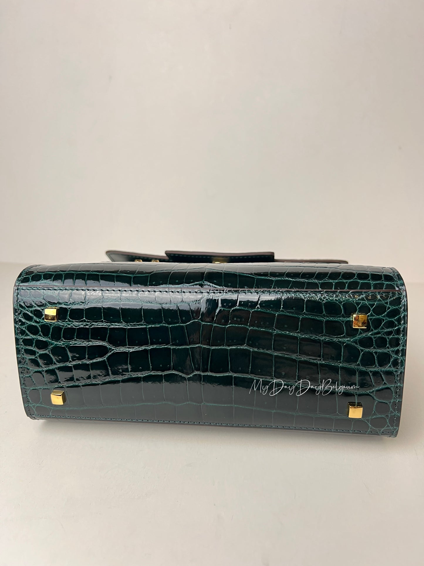 Delvaux Tempête PM emerald alligator