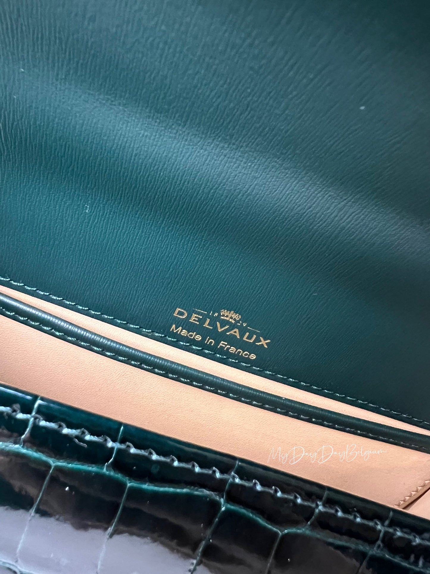 Delvaux Tempête PM emerald alligator
