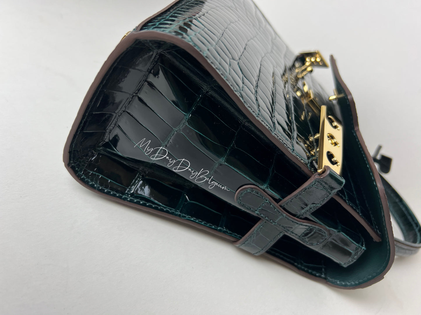Delvaux Tempête PM emerald alligator