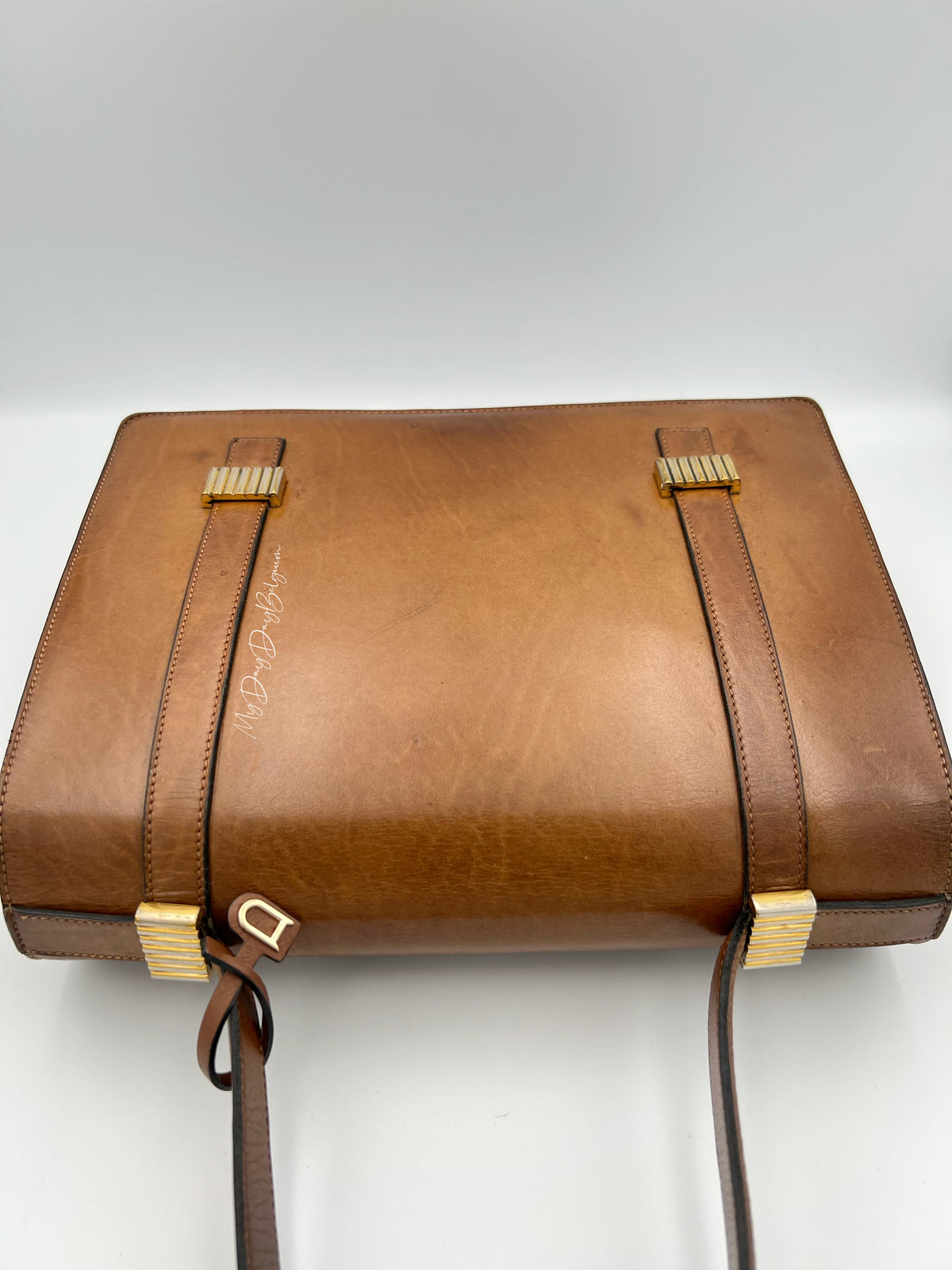 Delvaux vintage top handle brown box calf 1959