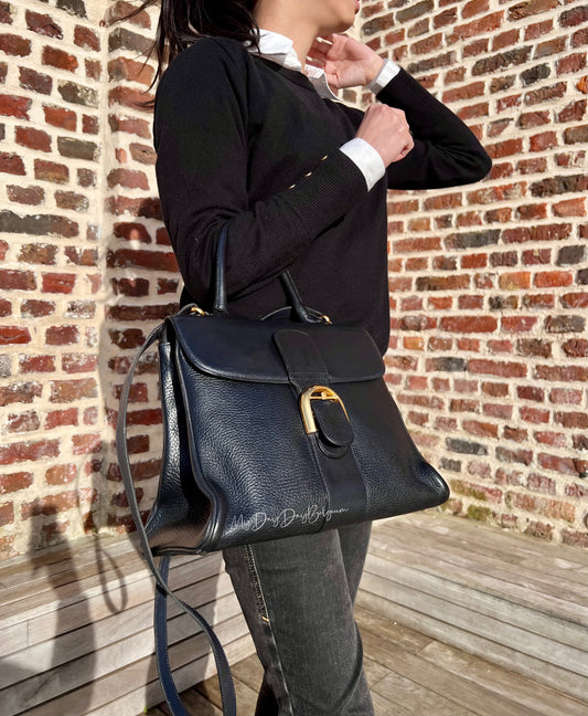 Delvaux Brillant MM in navy 1990’s
