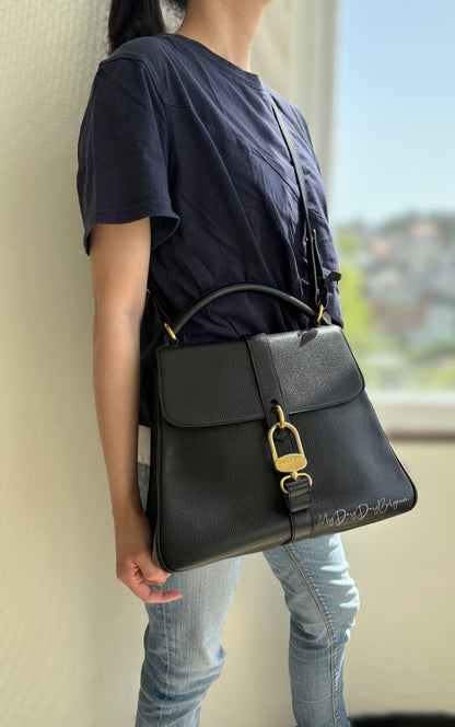 Delvaux Gin Fizz Crossbody / Shoulder Bag Black 1998