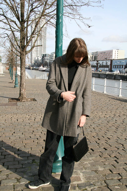 Delvaux vintage handbag in croco leather 1960