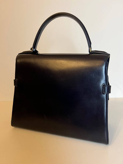 Delvaux Tempete Top Handle Navy Blue 1970's