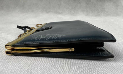 Delvaux Vintage Top Handle Navy Blue 1964