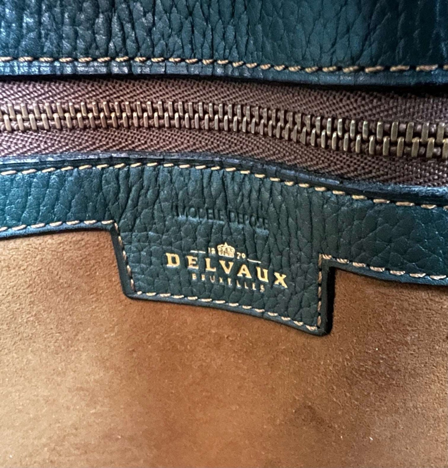 Delvaux vintage crossbody bag in toile de cuir 1996