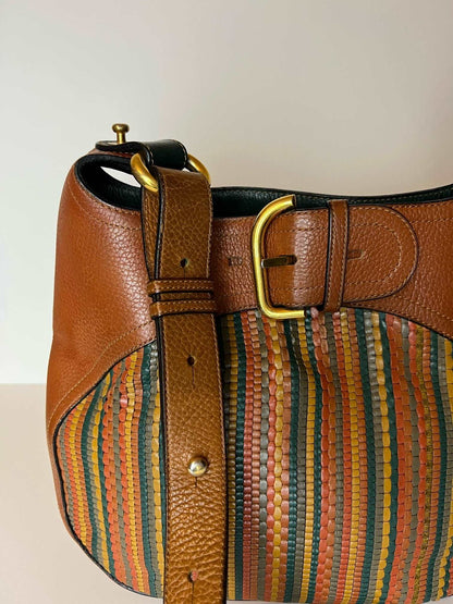 Delvaux vintage crossbody bag in toile de cuir 1996