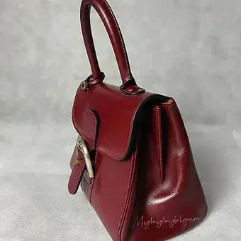 Delvaux Brillant Top Handle Red 1970's