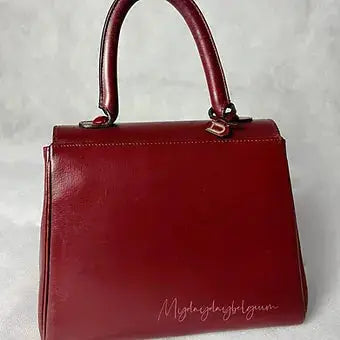 Delvaux Brillant Top Handle Red 1970's