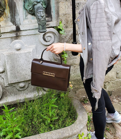 Delvaux Vintage Top Handle Handbag 1968