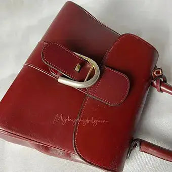 Delvaux Brillant Top Handle Red 1970's