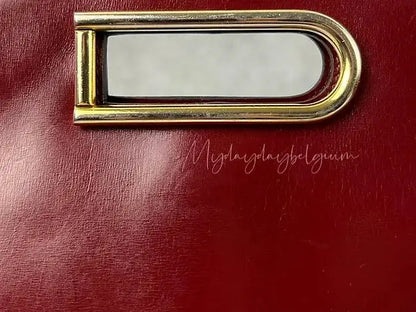 Delvaux Vintage Crossbody / Shoulder Bag Burgundy Red 1978