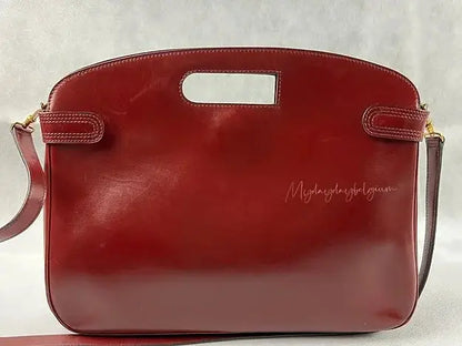 Delvaux Vintage Crossbody / Shoulder Bag Burgundy Red 1978