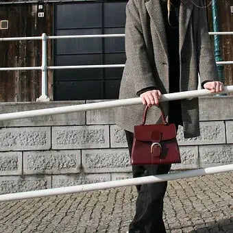 Delvaux Brillant Top Handle Red 1970's