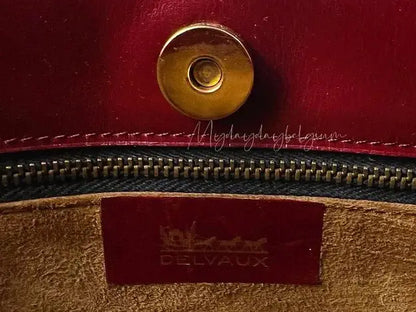 Delvaux Vintage Crossbody / Shoulder Bag Burgundy Red 1978
